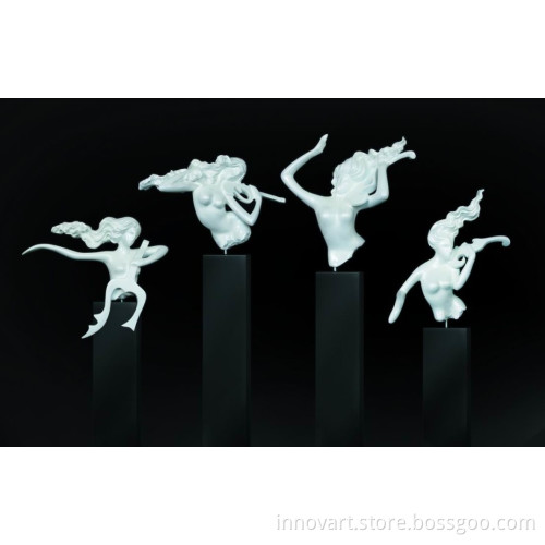 abstract polyresin sculpture art works